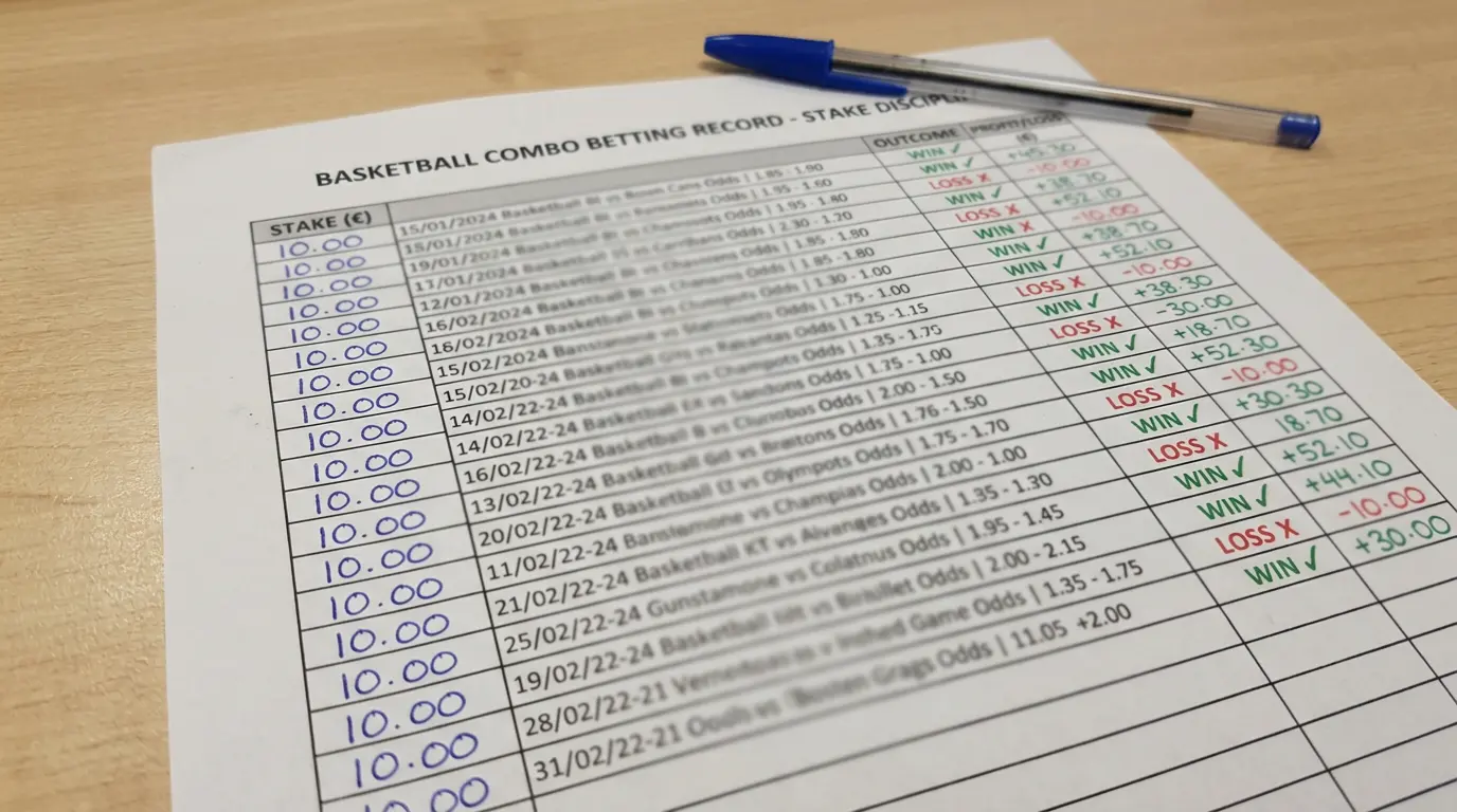 Flat Betting Vorteile für Basketball Kombiwetten – warum gleichbleibende Einsätze die Bankroll schützen