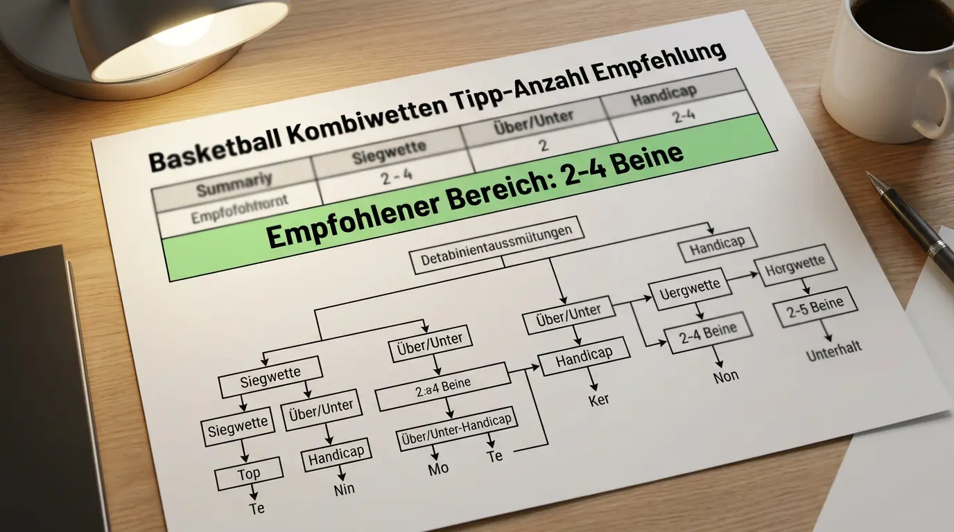 Zusammenfassung der optimalen Tipp-Anzahl für Basketball Kombiwetten – 2 bis 4 Beine als Empfehlung