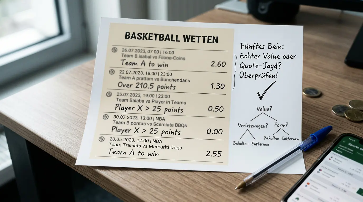 Fünftes Bein in Basketball Kombiwette – wann ein zusätzliches Kombi-Bein gerechtfertigt sein könnte