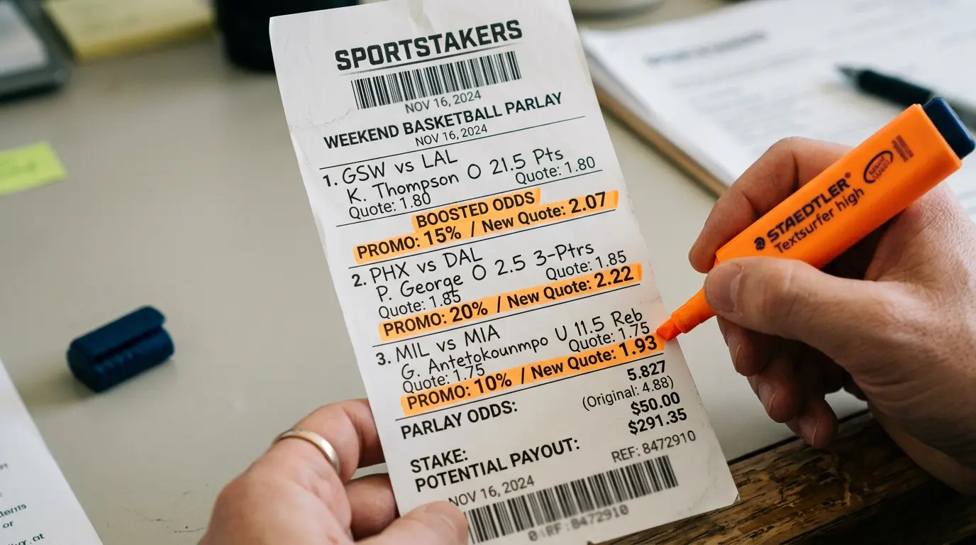 Mechanismus eines Quotenboosts bei Basketball Kombiwetten – erhöhte Quote über Marktstandard