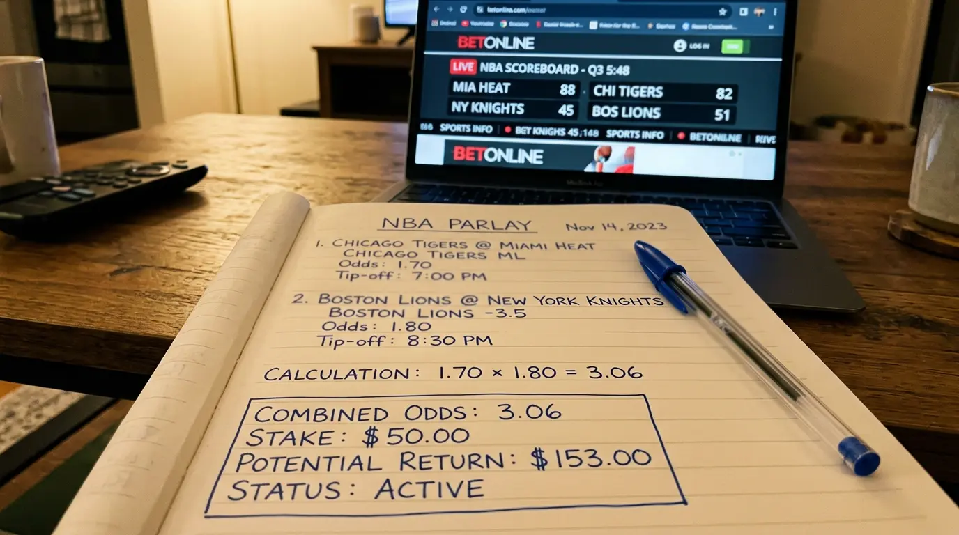 Ersten Basketball Kombiwettschein anlegen: 2-Bein-Auswahl mit NBA Moneyline und Handicap