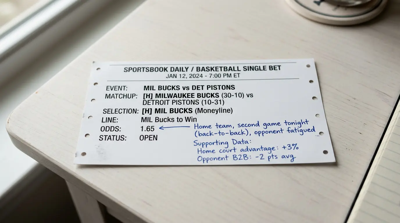 Wann eine Basketball Moneyline als Kombi-Bein geeignet ist: Heimteam mit mittlerer Quote 1,65