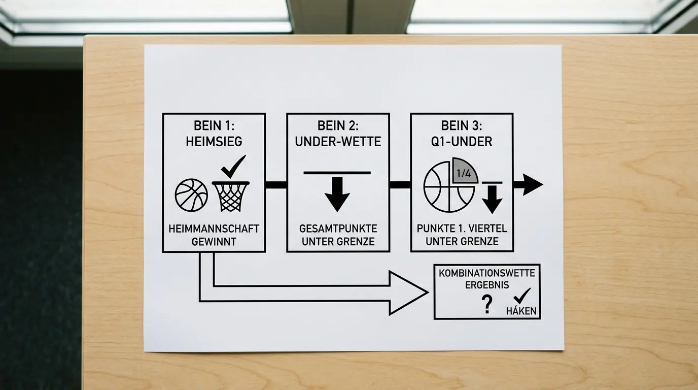 BBL Kombiwetten Strategie aufbauen: Heimsieg, Under-Wette und Q1-Tendenz als strukturierte Wettschein-Grundlage