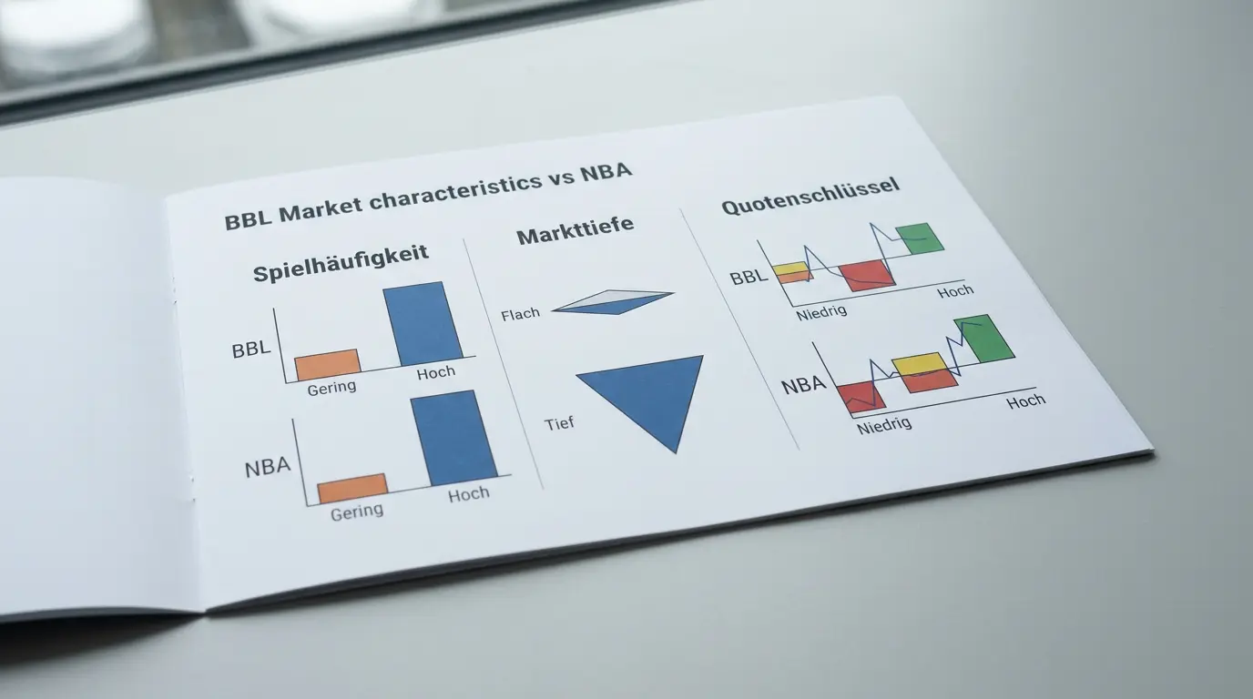 Die easyCredit BBL als Wettmarkt im Vergleich zur NBA: Markttiefe, Spielhäufigkeit und Quotenschlüssel-Unterschiede
