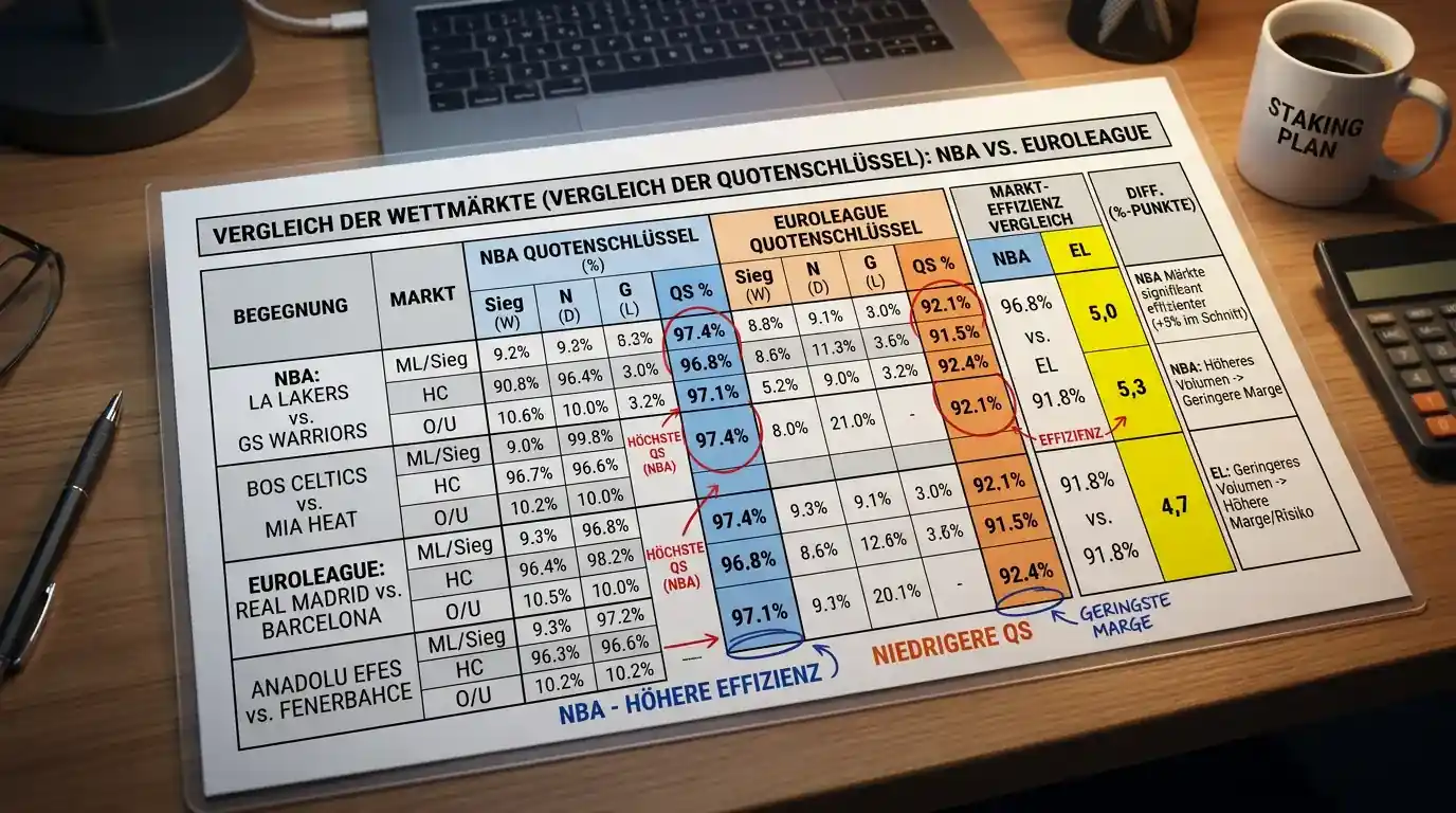 EuroLeague vs NBA Markttiefe und Quotenschlüssel-Vergleich für Kombiwetten bei deutschen Anbietern