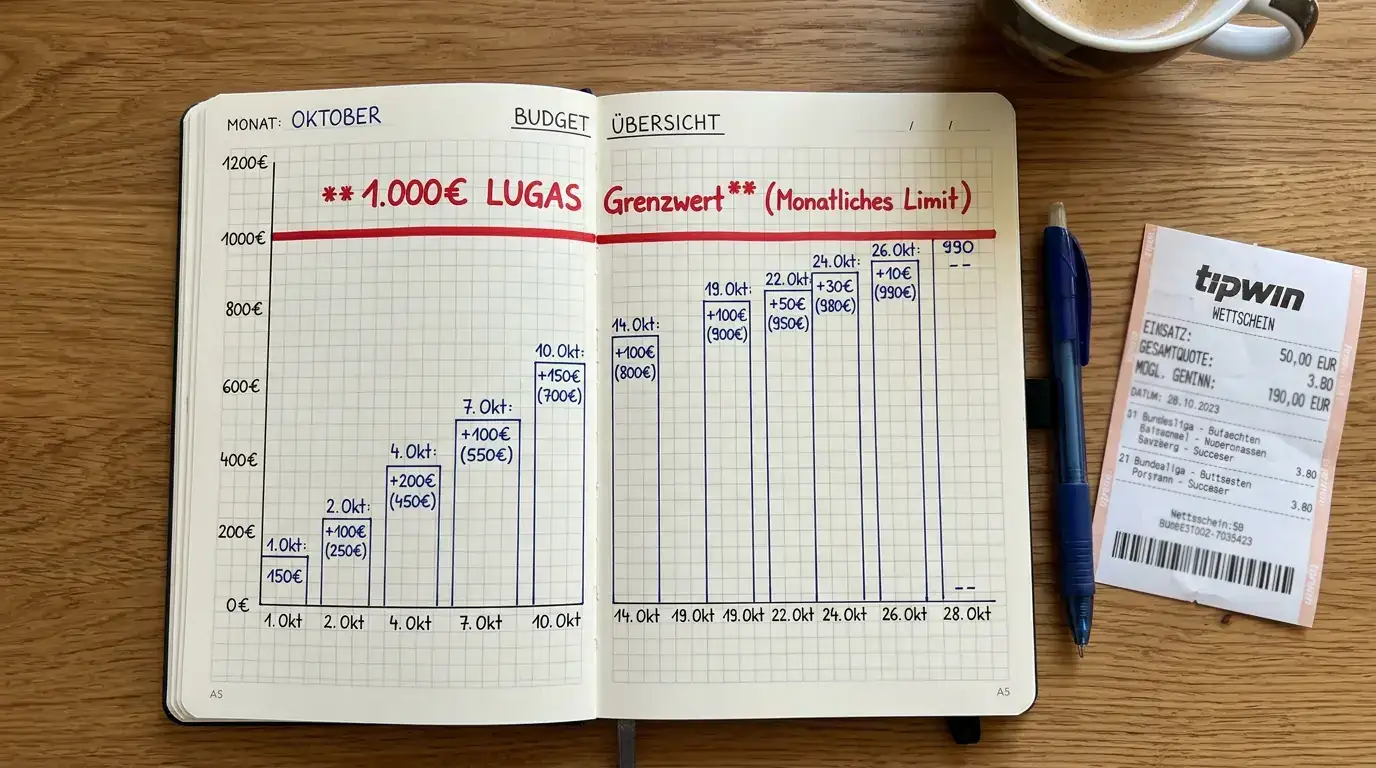 1000 Euro LUGAS Einzahlungslimit pro Monat und Auswirkung auf Basketball Kombiwetten Strategie