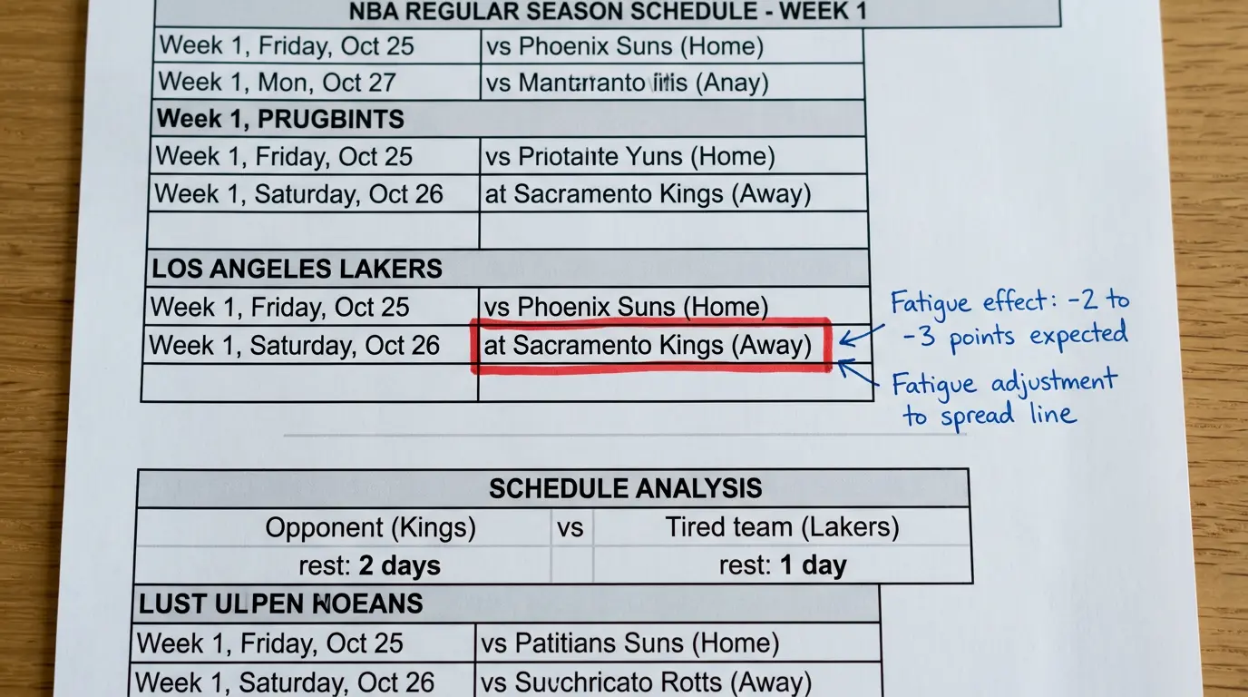 NBA Back-to-Back-Spiele als Timing-Vorteil für Handicap-Kombinationswetten: Erschöpfungseffekt auf die Linie