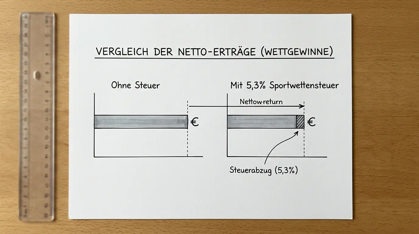 Vergleich der Nettorendite bei Basketball Kombiwetten vor und nach Sportwettensteuer